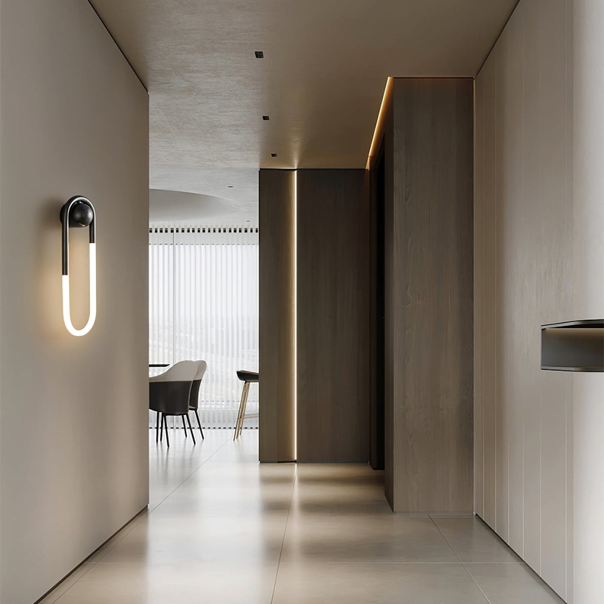 Loop LED Wall Light with Globe Detail