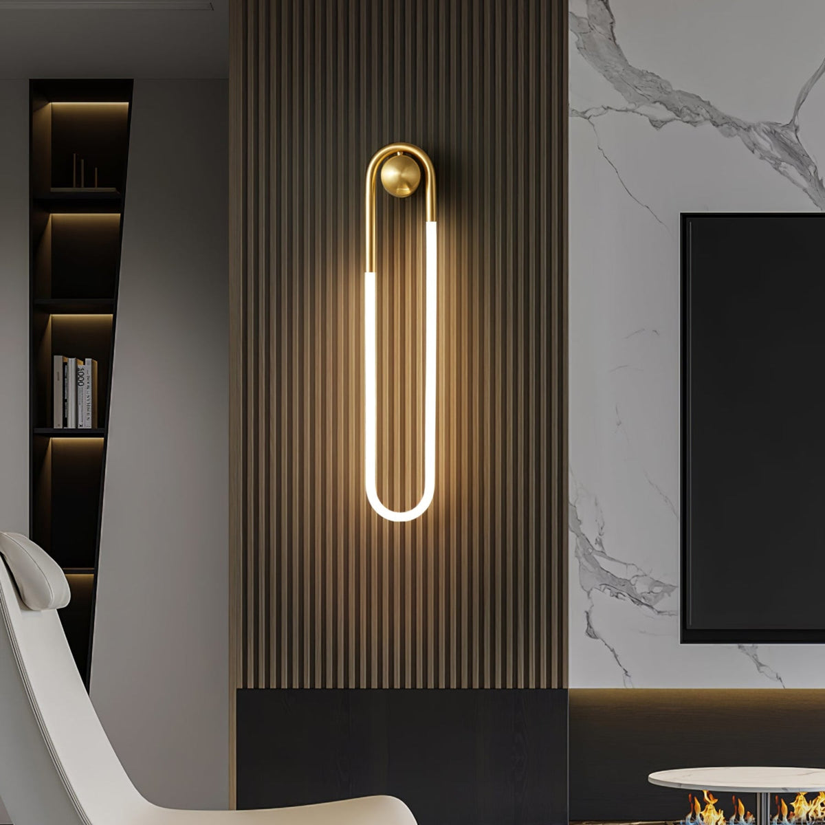 Loop LED Wall Light with Globe Detail