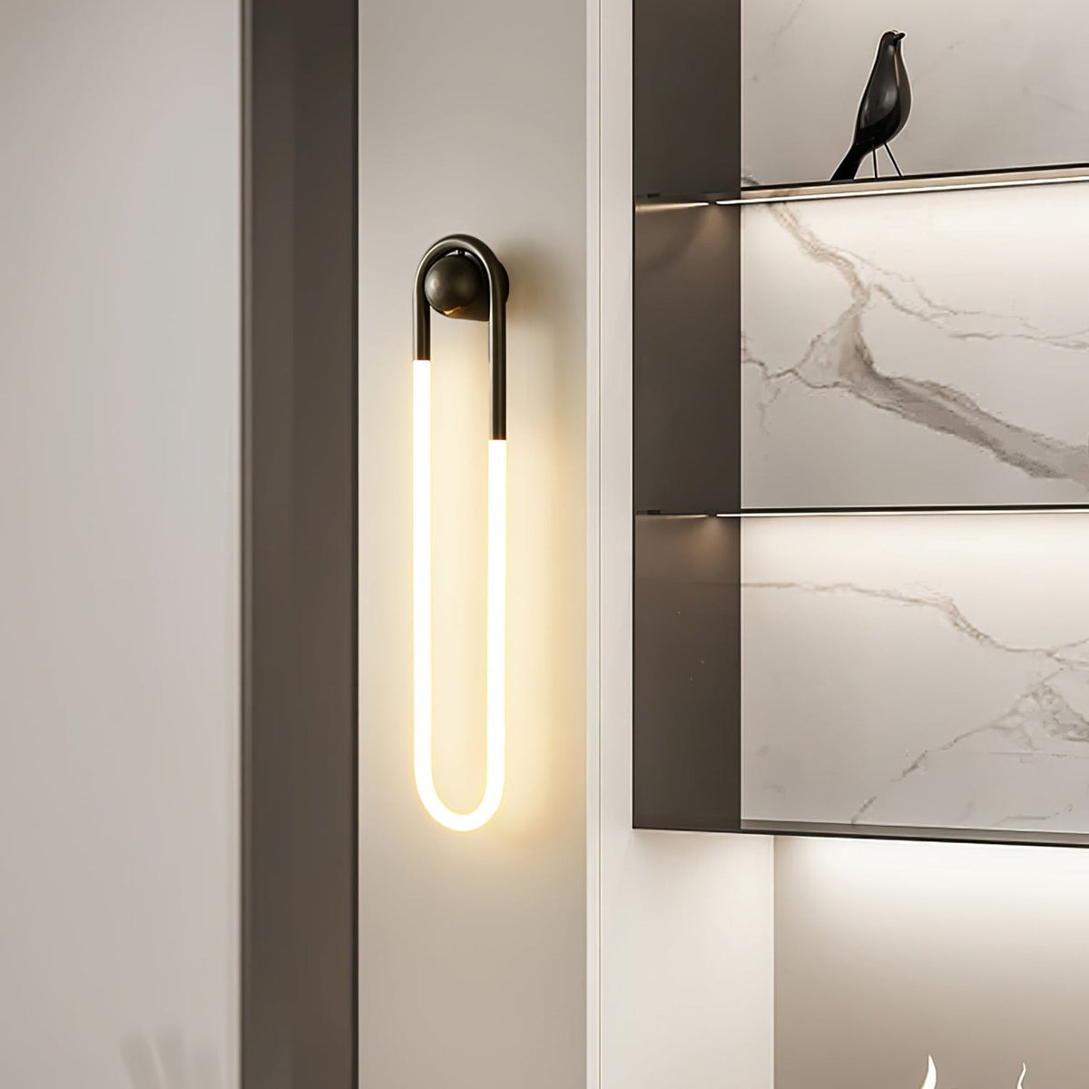 Loop LED Wall Light with Globe Detail
