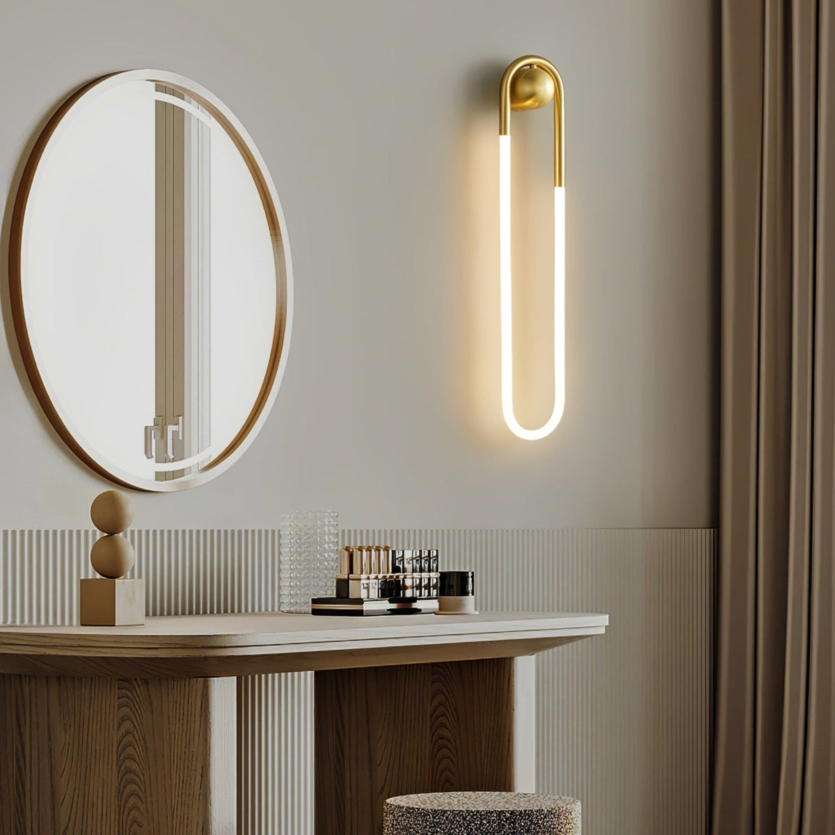 Loop LED Wall Light with Globe Detail