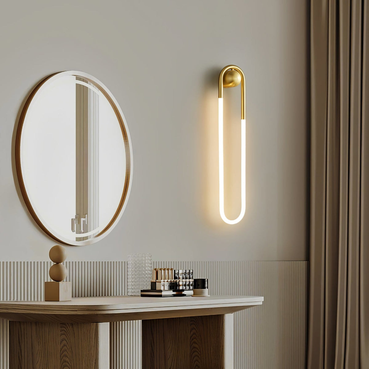 Loop LED Wall Light with Globe Detail
