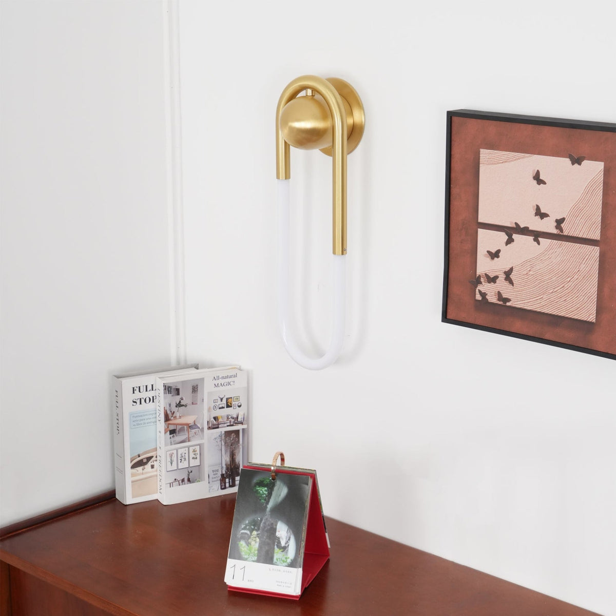 Loop LED Wall Light with Globe Detail