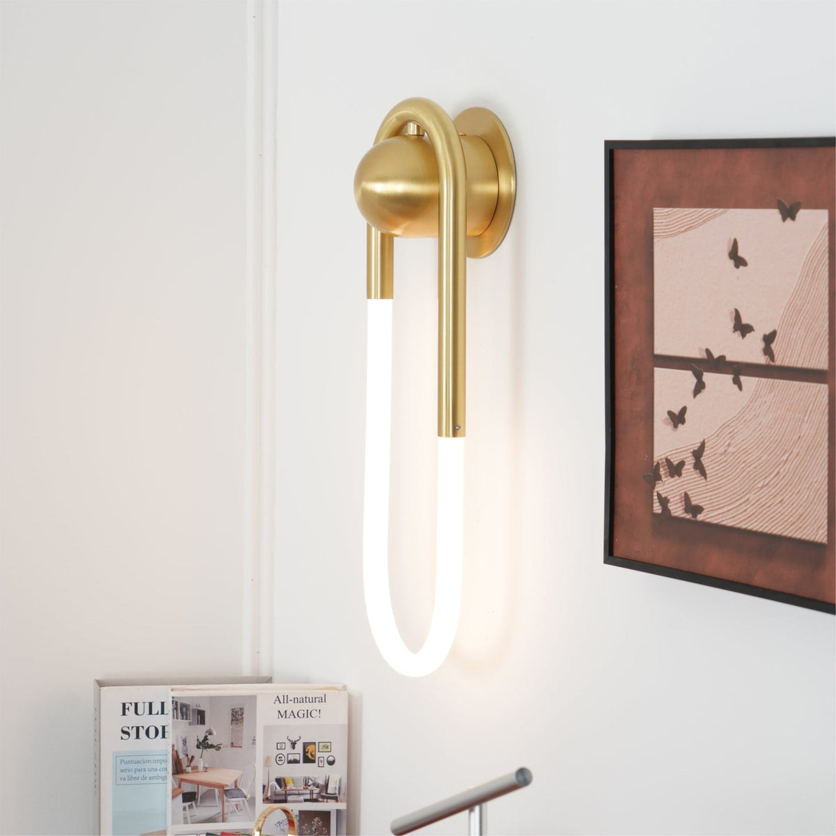 Loop LED Wall Light with Globe Detail