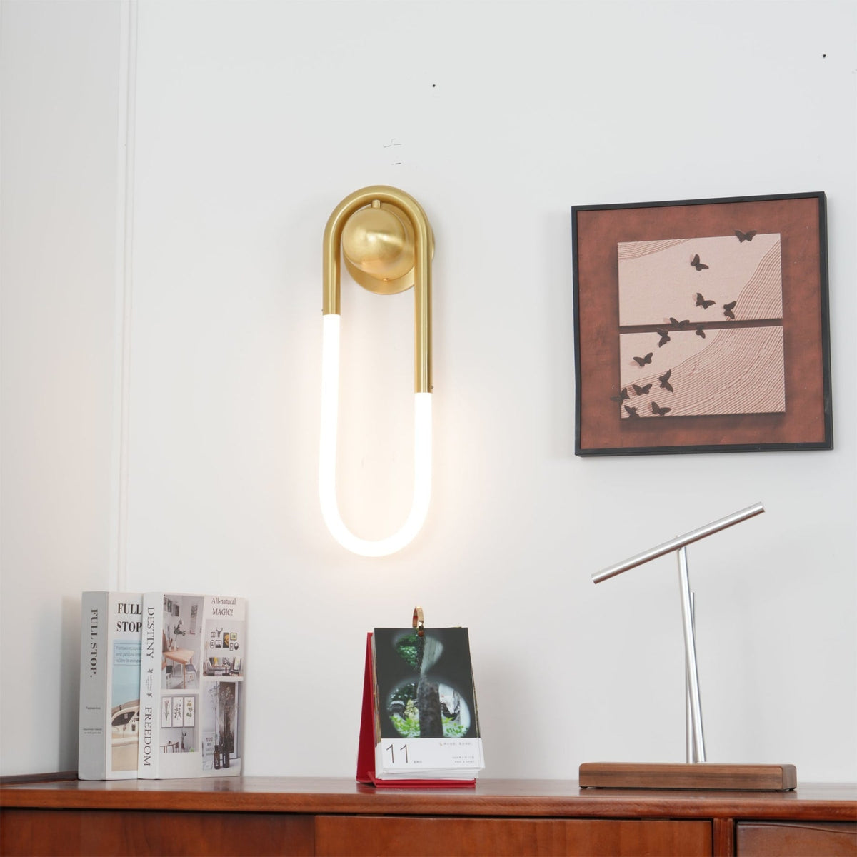 Loop LED Wall Light with Globe Detail