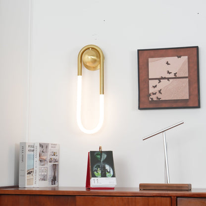 Loop LED Wall Light with Globe Detail