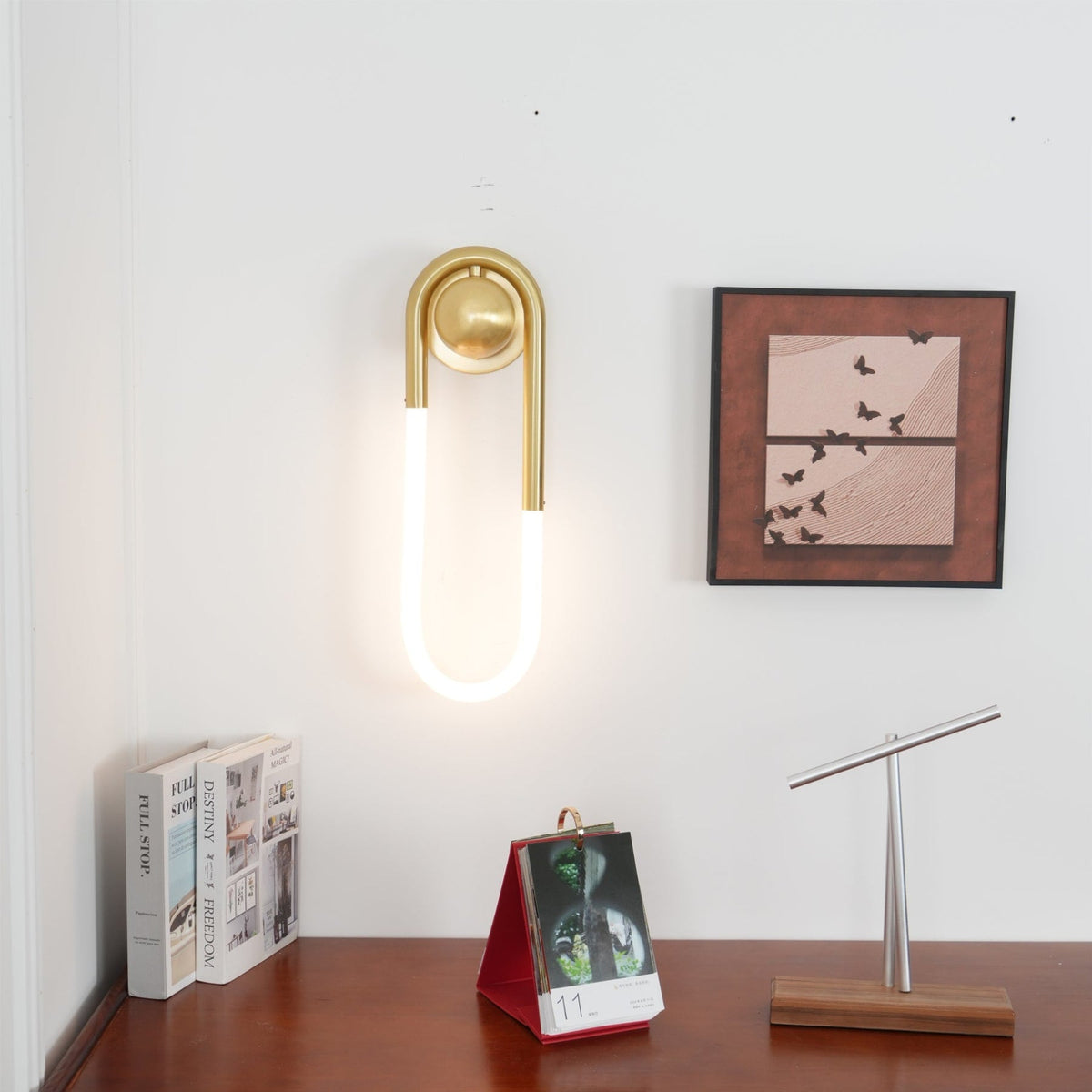 Loop LED Wall Light with Globe Detail
