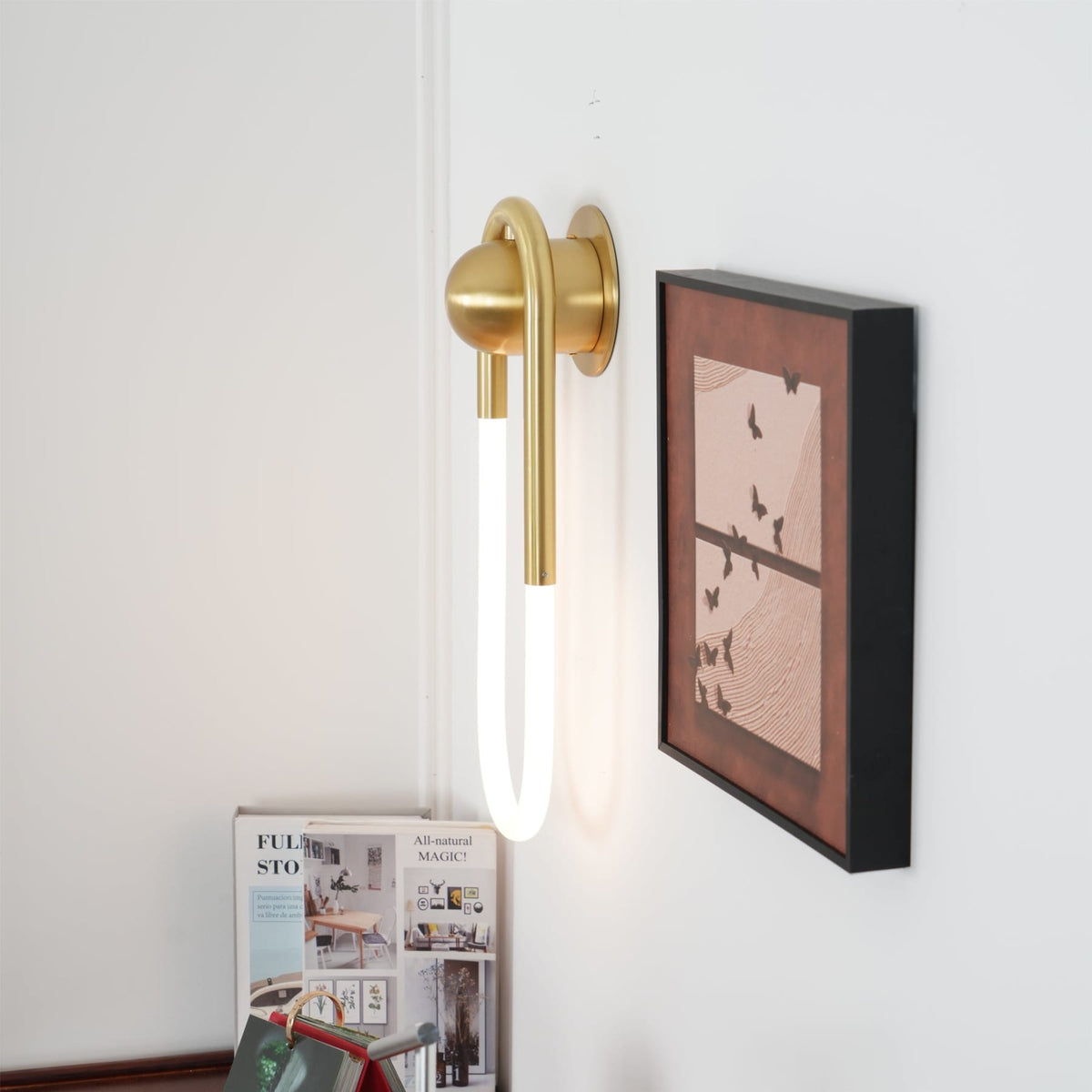 Loop LED Wall Light with Globe Detail