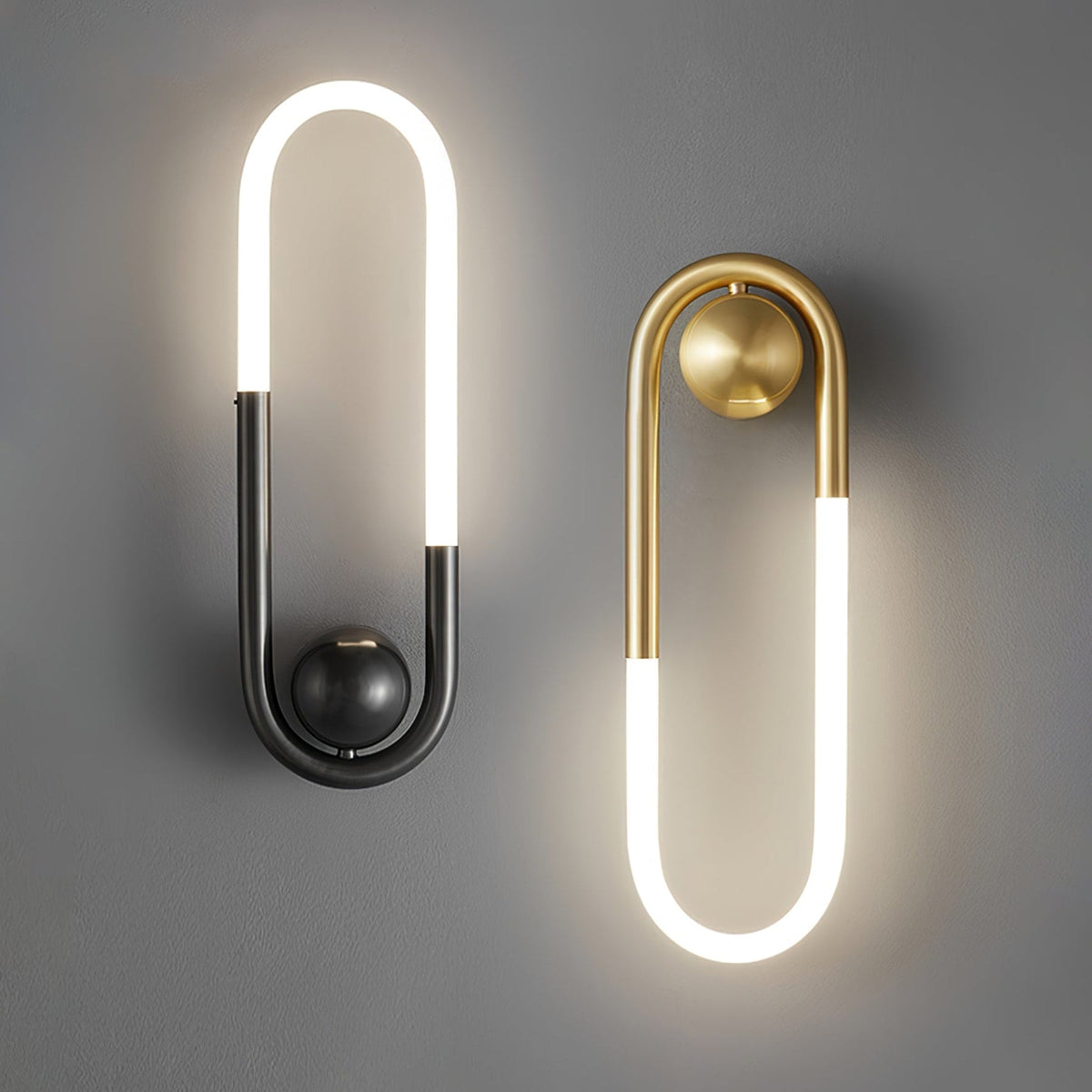 Loop LED Wall Light with Globe Detail