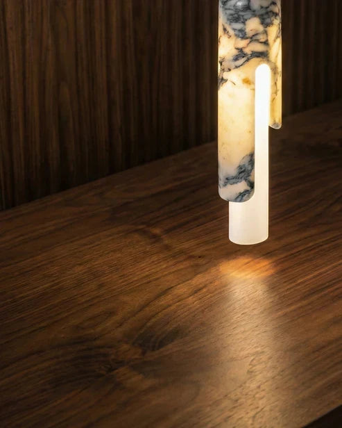 Close-up of side opening and downward pendant glow