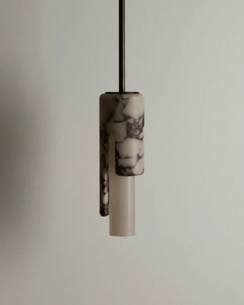 Unlit cylinder pendant with vertical cut-out