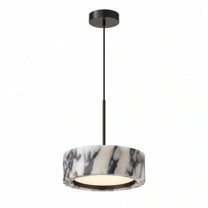 Natural Stone Round Pendant Light with Integrated LED