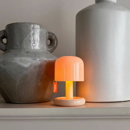 Mini mushroom table lamp with rounded base and warm LED glow 27