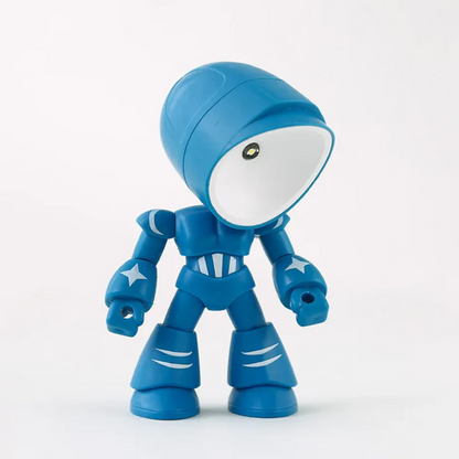 Blue mini robot LED table lamp