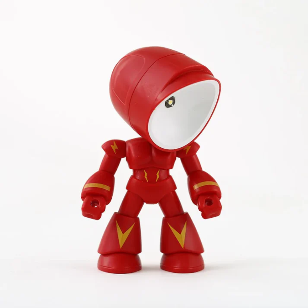Red mini robot LED table lamp