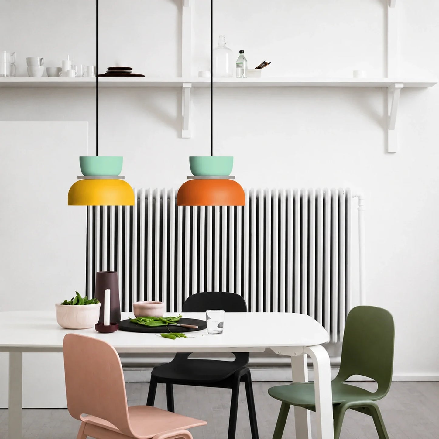 Modern Macaron Pendant Light with Iron and Acrylic Shade