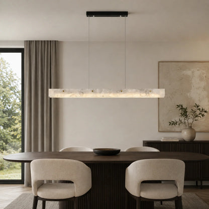 Natural Marble Linear Pendant Light