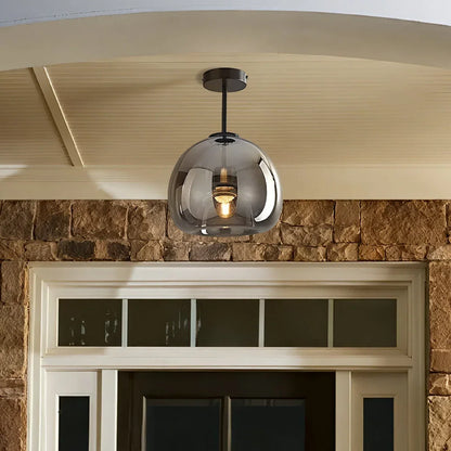 Modern glass flush mount ceiling light product view