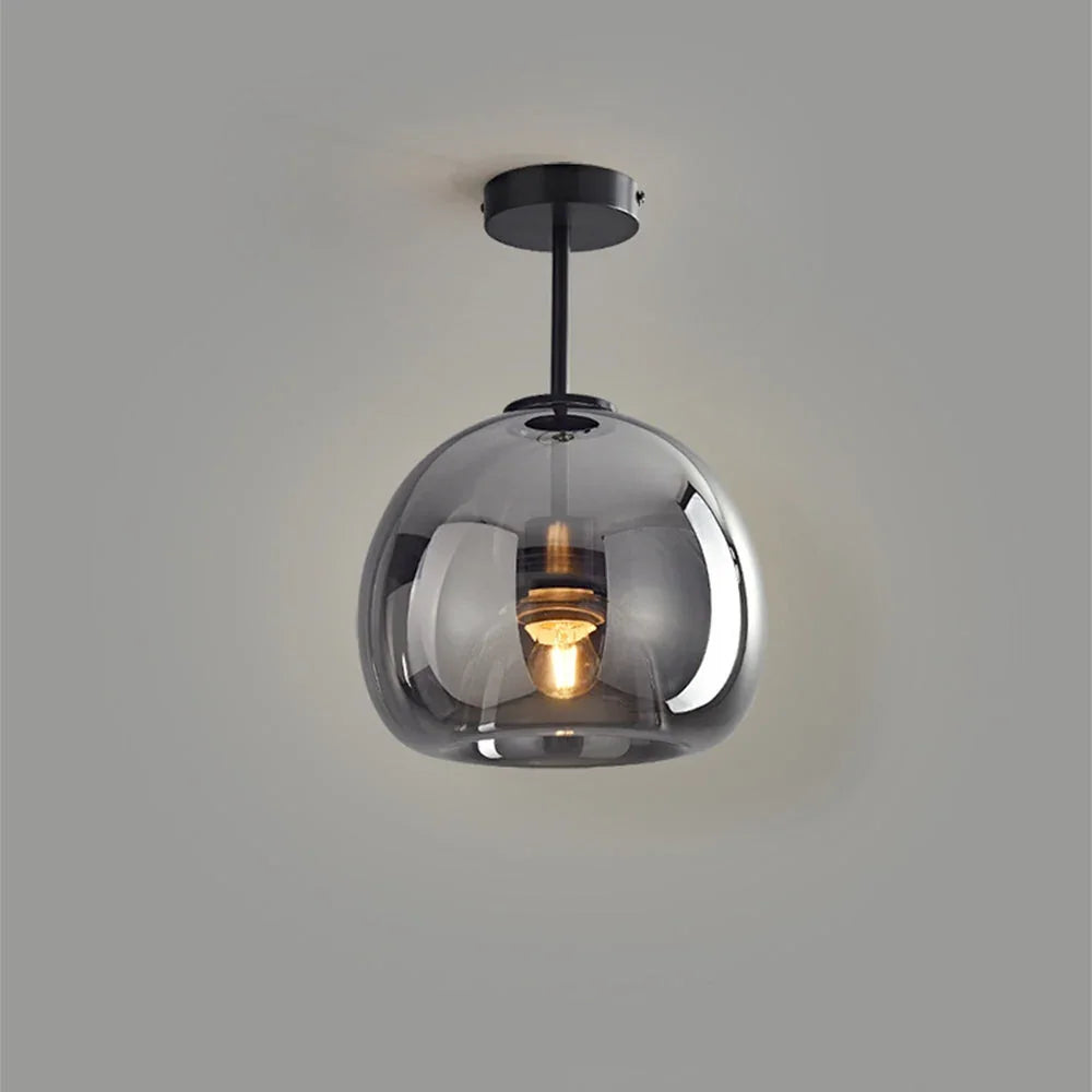 Modern glass flush mount ceiling light product view