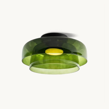 Modern layered glass ceiling light