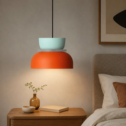 Modern Macaron Pendant Light with Iron and Acrylic Shade