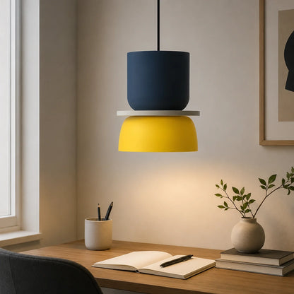 Modern Macaron Pendant Light with Iron and Acrylic Shade