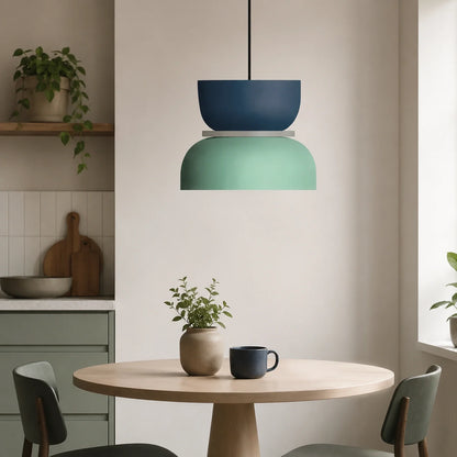 Modern Macaron Pendant Light with Iron and Acrylic Shade