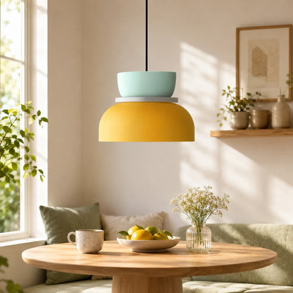 Modern Macaron Pendant Light with Iron and Acrylic Shade