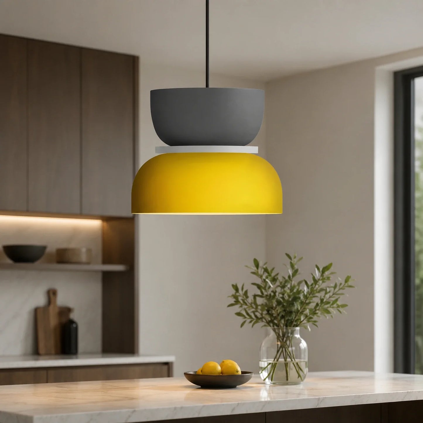 Modern Macaron Pendant Light with Iron and Acrylic Shade