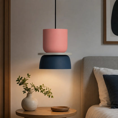 Modern Macaron Pendant Light with Iron and Acrylic Shade
