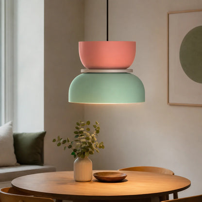 Modern Macaron Pendant Light with Iron and Acrylic Shade