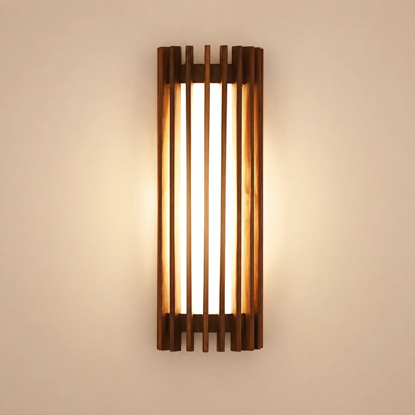 Wabi-Sabi Wood and Acrylic LED Wall Sconce
