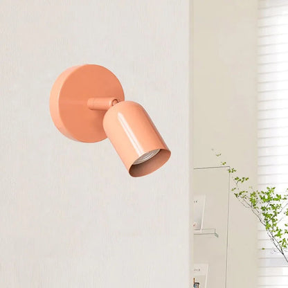 Wall-mounted spotlight with painted iron shade and E27 fitting