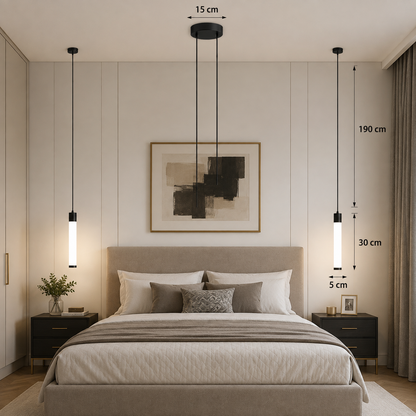 Retro LED Pendant Light with Marble and Acrylic Effect