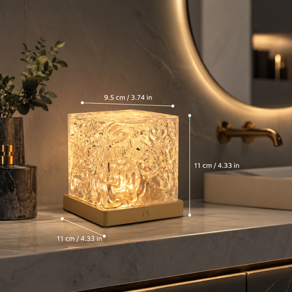 Ocean lamp dimension diagram showing 11 cm height and base width