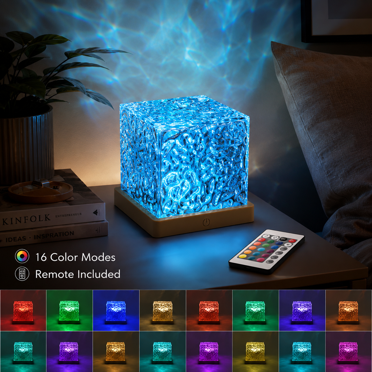 Ocean lamp with remote control and 16 colour modes
