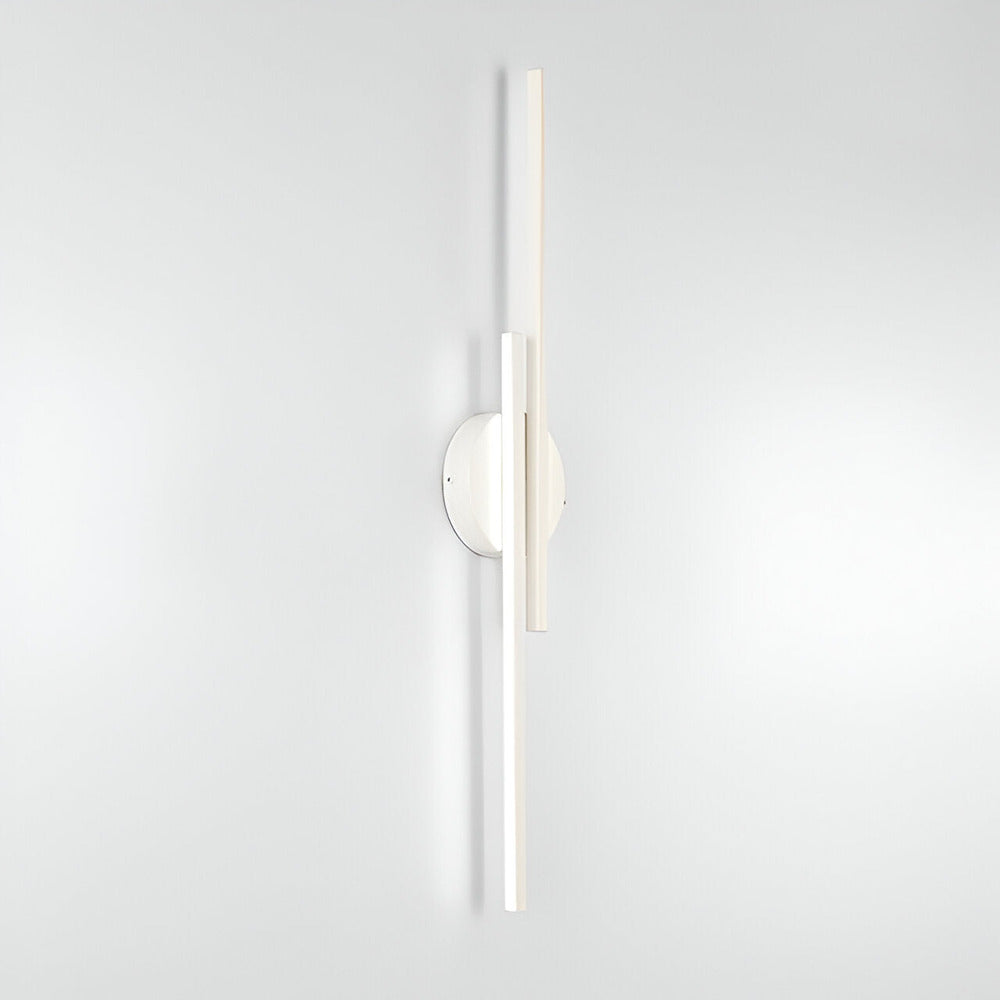 Offset Dual-Bar LED Wall Light with Round Backplate — product view 9