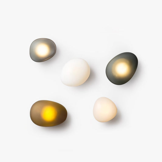Organic Glass Wall Light with Sculpted Shade — product view 1