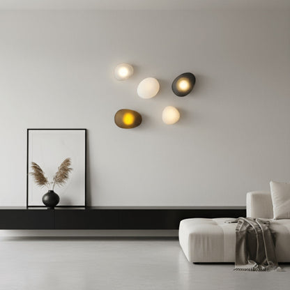 Organic Glass Wall Light with Sculpted Shade — product view 6