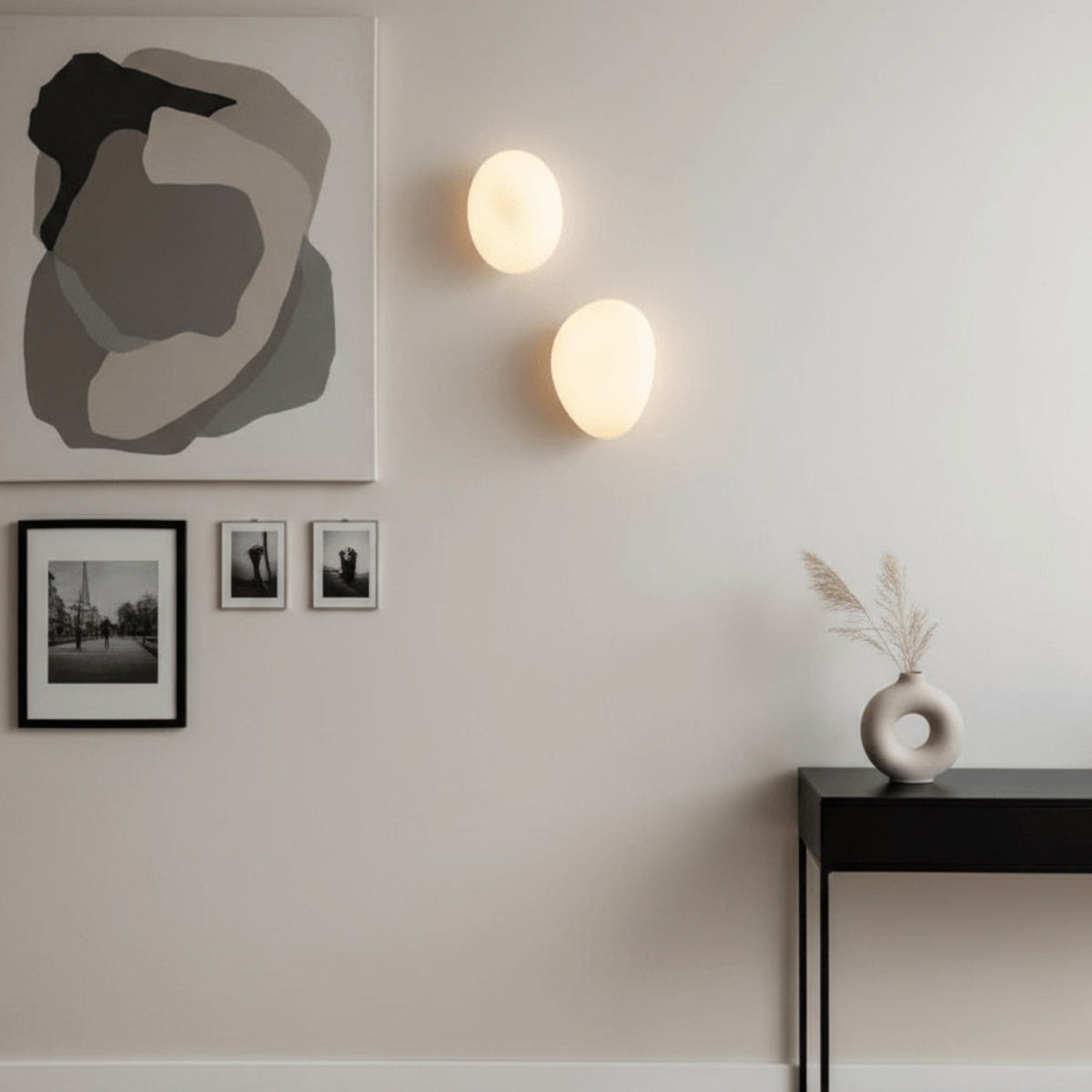 Organic Glass Wall Light with Sculpted Shade — product view 10