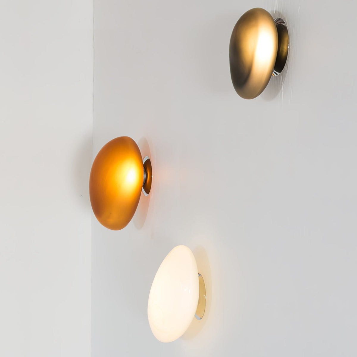 Organic Glass Wall Light with Sculpted Shade — product view 12