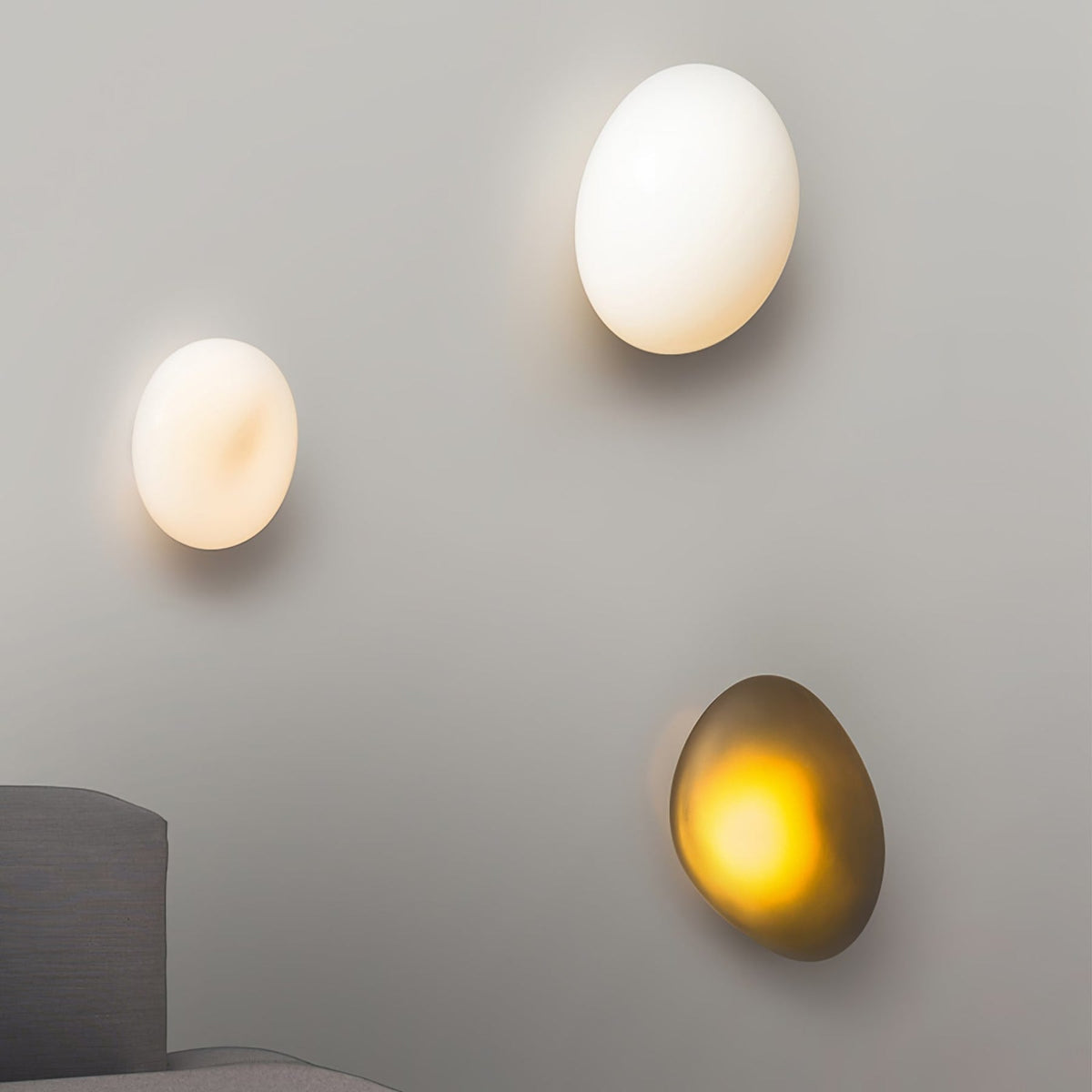 Organic Glass Wall Light with Sculpted Shade — product view 13