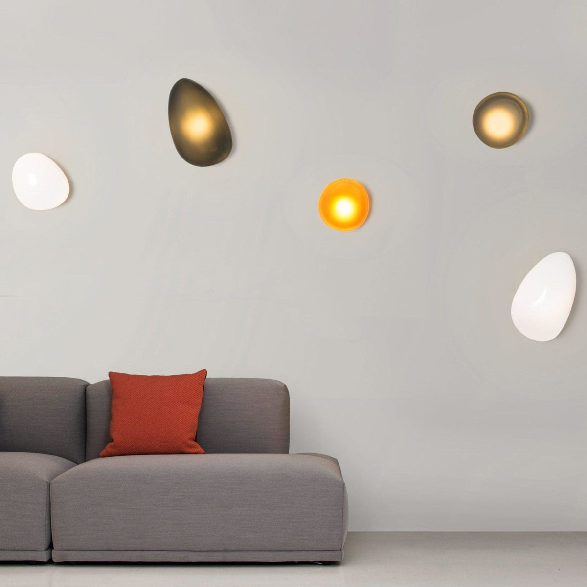 Organic Glass Wall Light with Sculpted Shade — product view 16