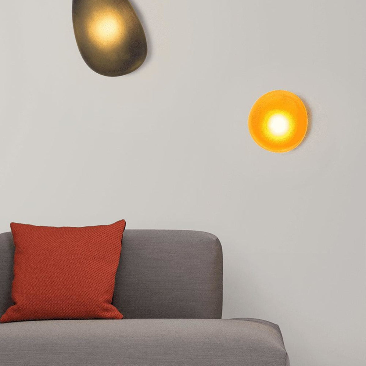 Organic Glass Wall Light with Sculpted Shade — product view 26