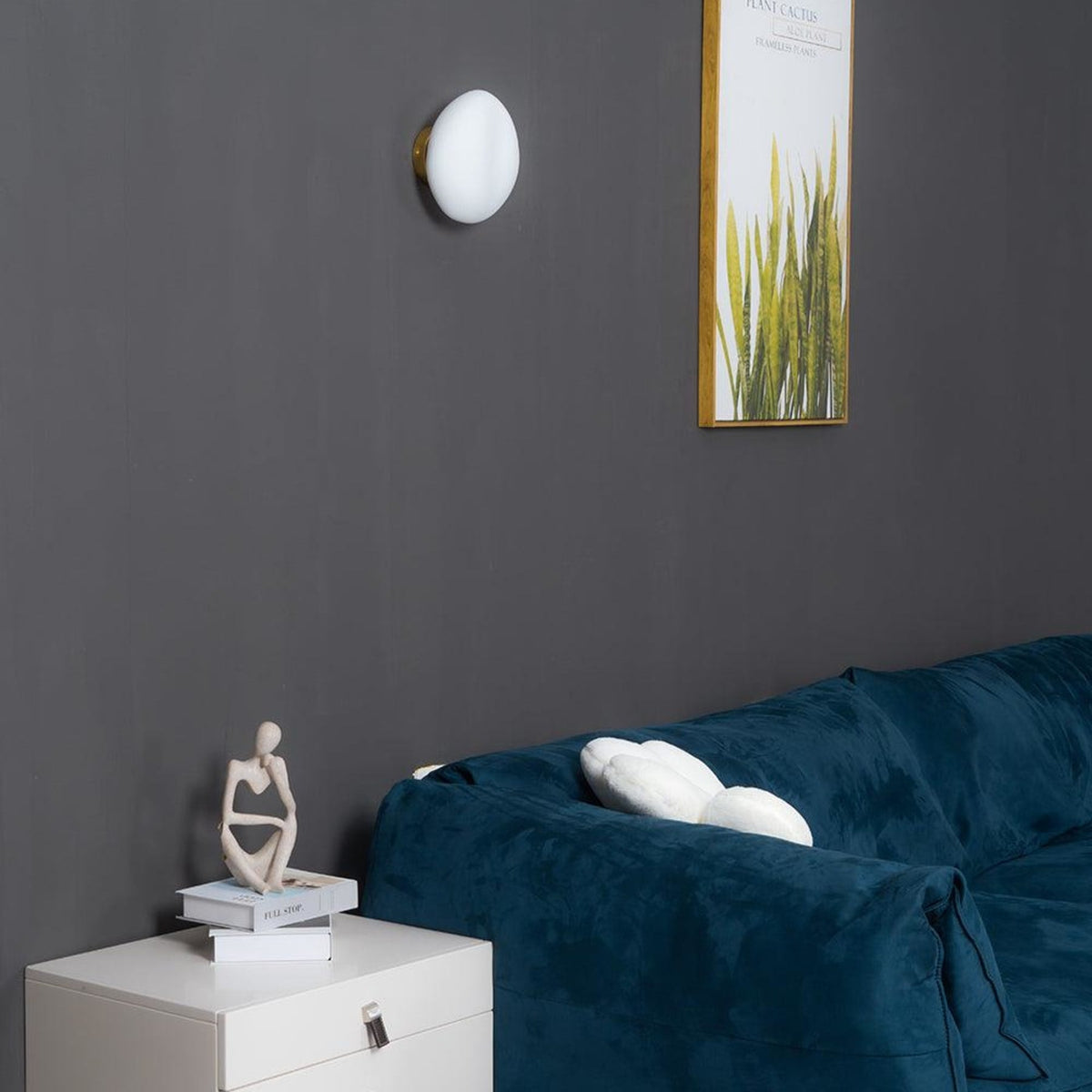 Organic Glass Wall Light with Sculpted Shade — product view 39