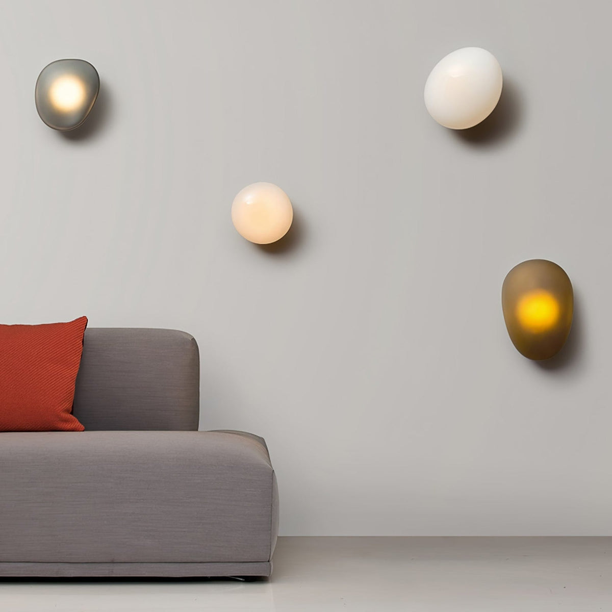 Organic Glass Wall Light with Sculpted Shade — product view 73