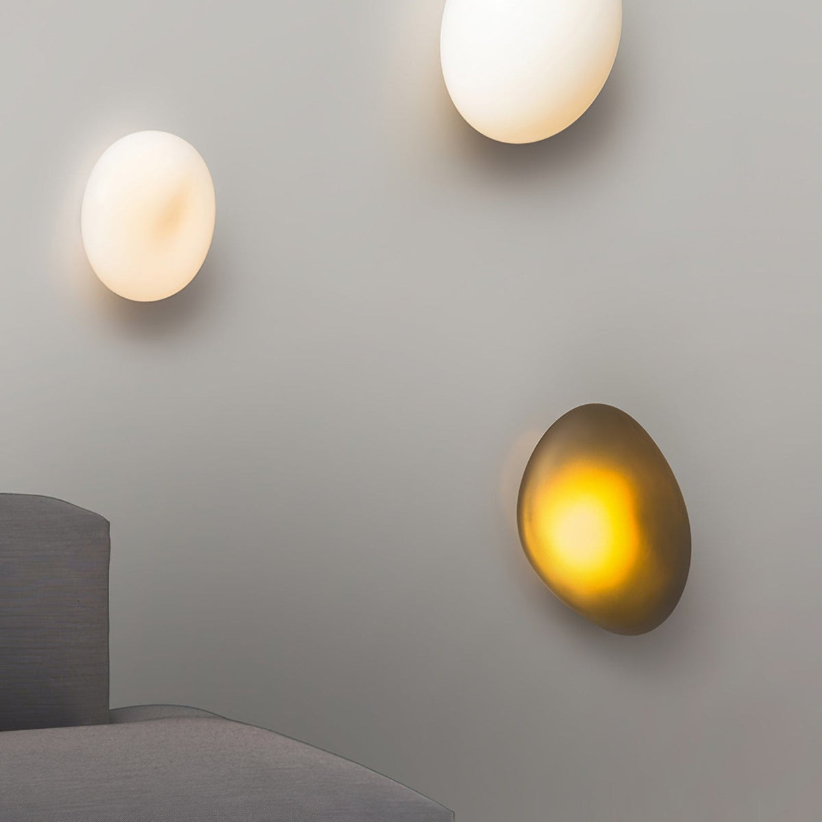 Organic Glass Wall Light with Sculpted Shade — product view 74