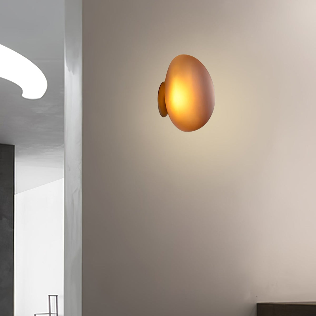 Organic Glass Wall Light with Sculpted Shade — product view 83