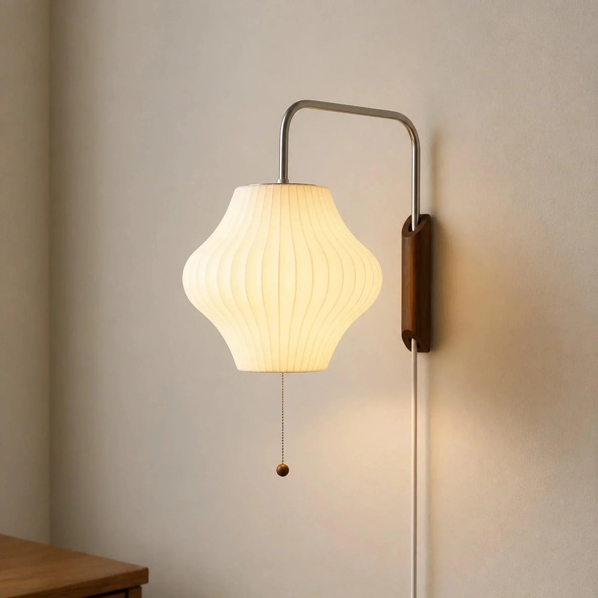 Sculptural bubble shade wall light