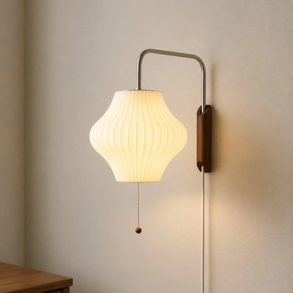 Sculptural bubble shade wall light