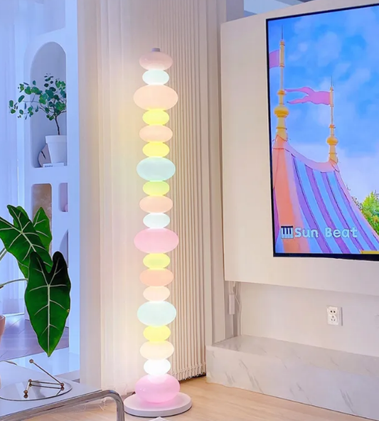 Pastel Stacked Orb Floor and Table Lamp